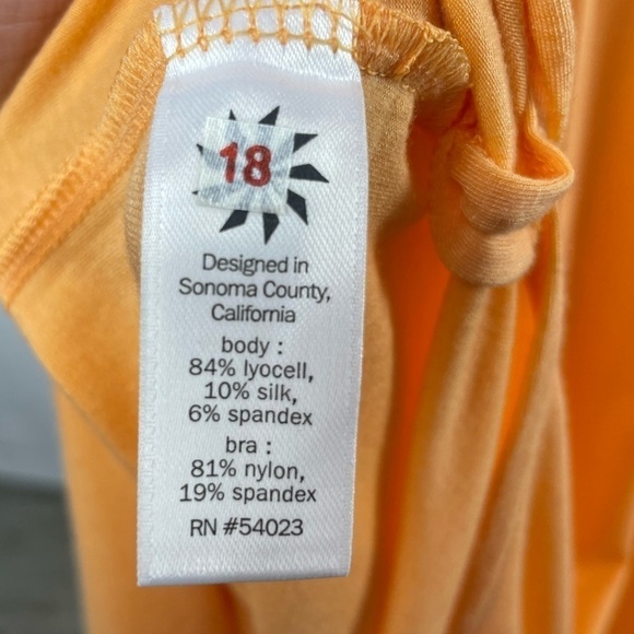 Athleta Cressida Silk Blend Racerback Maxi Dress in Orange Size Medium‎ - Picture 7 of 9